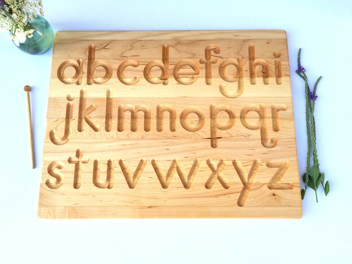 Printed Alphabet Wood Tracing Board