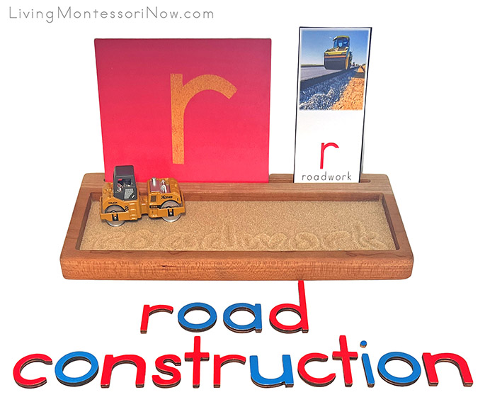 Sand Writing Tray for a Road Construction Unit