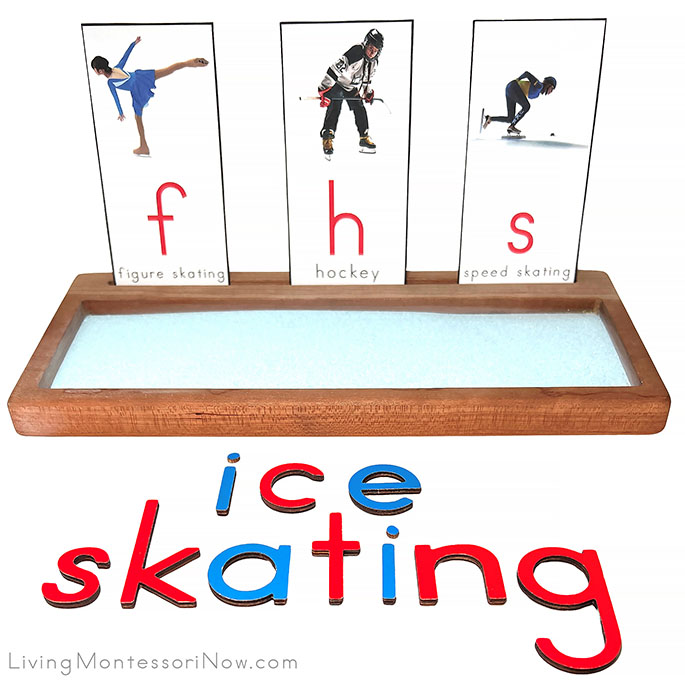 Sand Writing Tray for an Ice Skating Unit