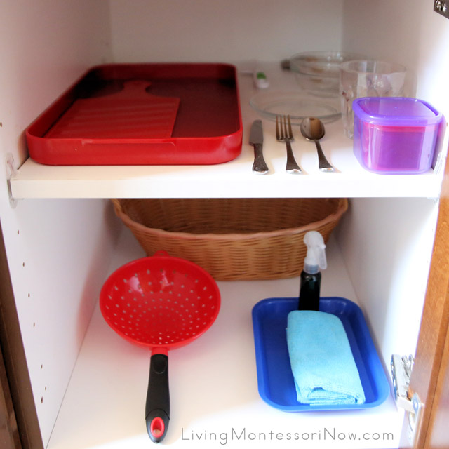 Montessori Snack Cupboard for a Preschooler