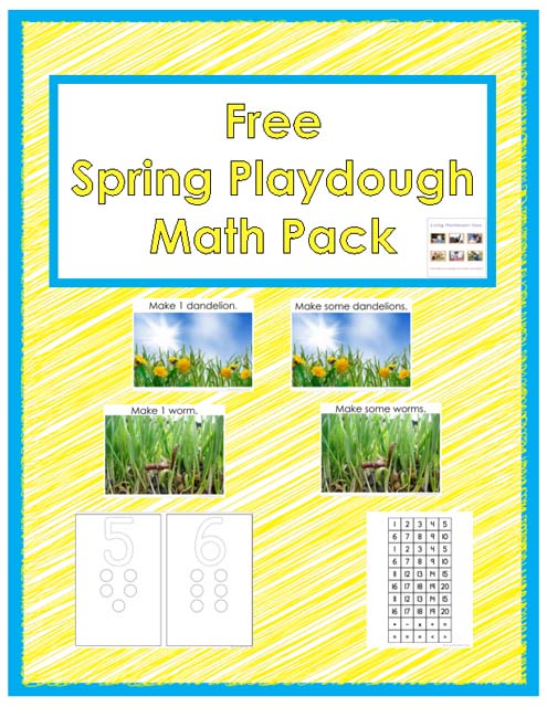 Free Spring Playdough Math Pack
