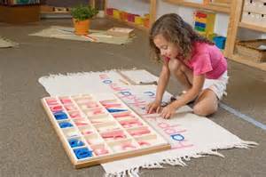 Student Working with the Moveable Alphabet (Photo from Montessori Compass)
