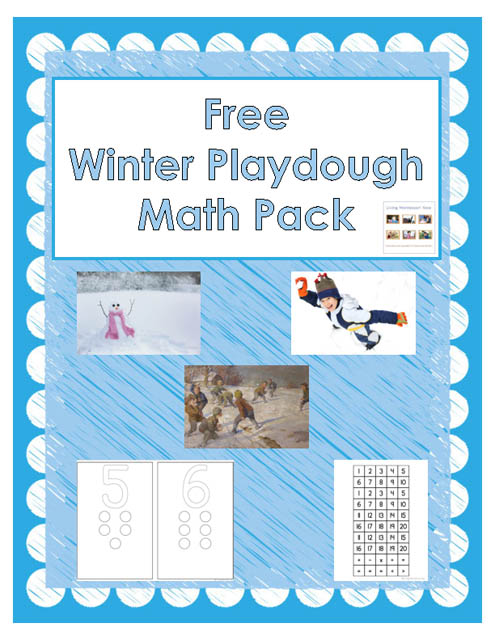 Free Winter Playdough Math Pack